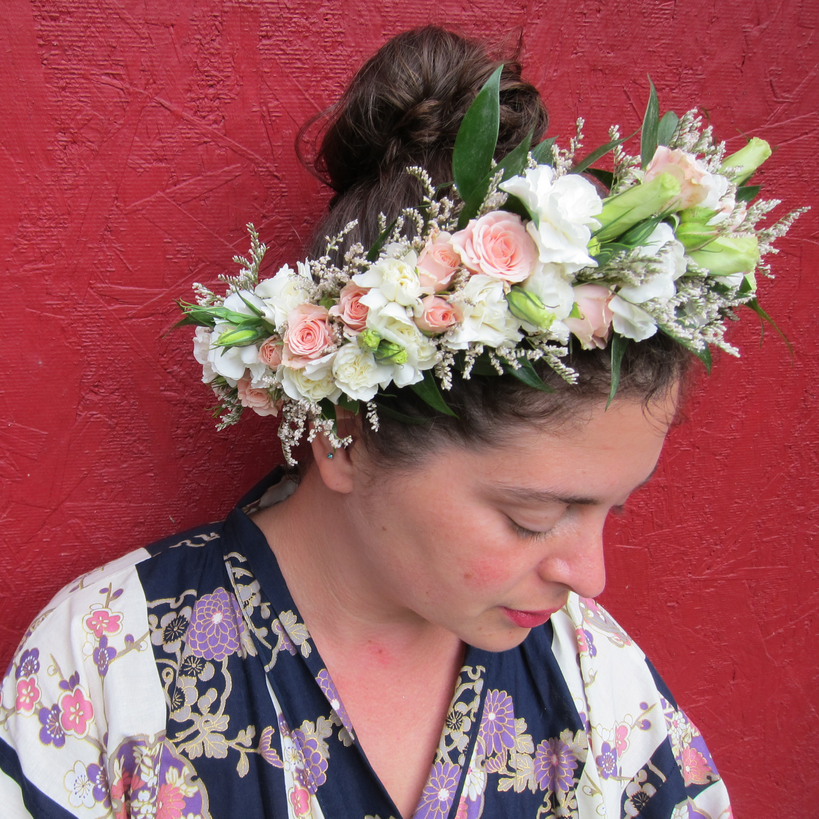 Full-szied bridal flower crown | Designed by Natasha Price of Paper Peony