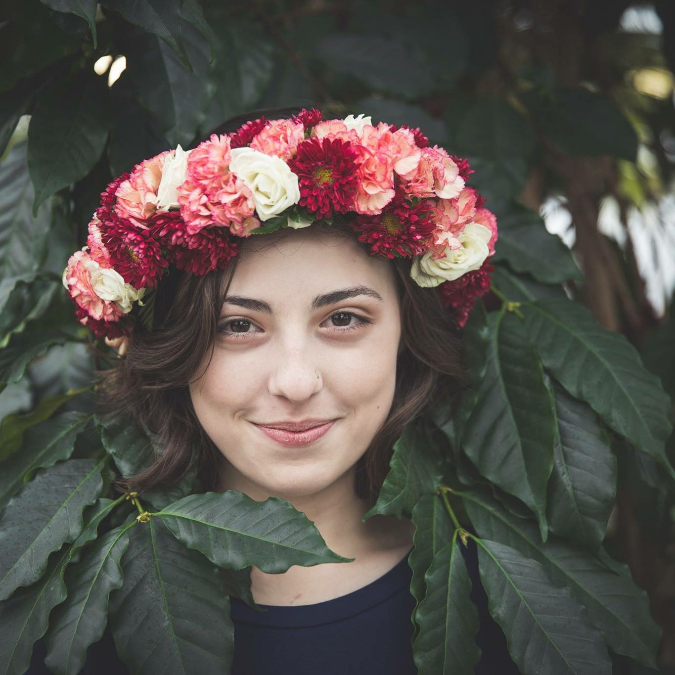 Flower crown by Natasha Price of Paper Peony Alaska and photo by Cleo Jane Photography