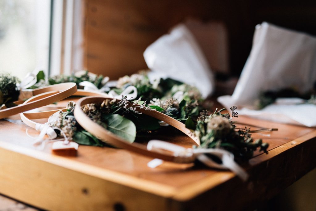 Dried floral hoops by Paper Peony Alaska
