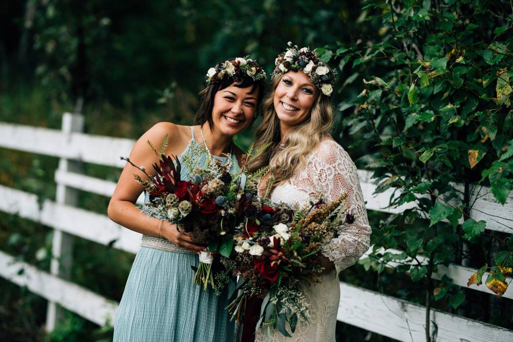 Foraged bridal bouquet by Paper Peony Alaska