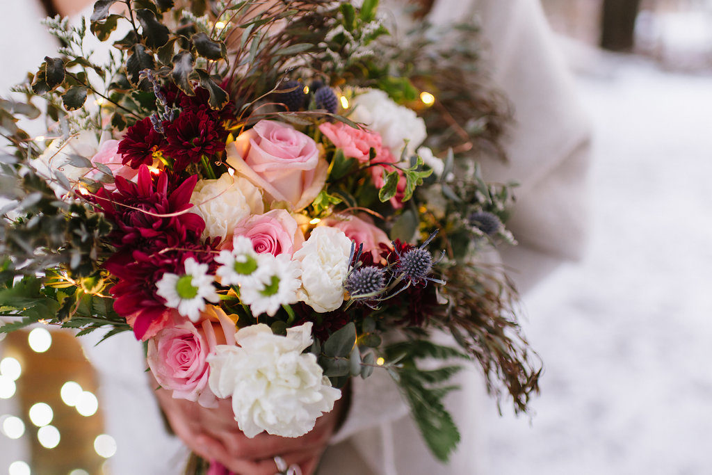 Ice Styled Shoot | Flowers by Paper Peony Alaska, Photos by Sara Olivia Photographer