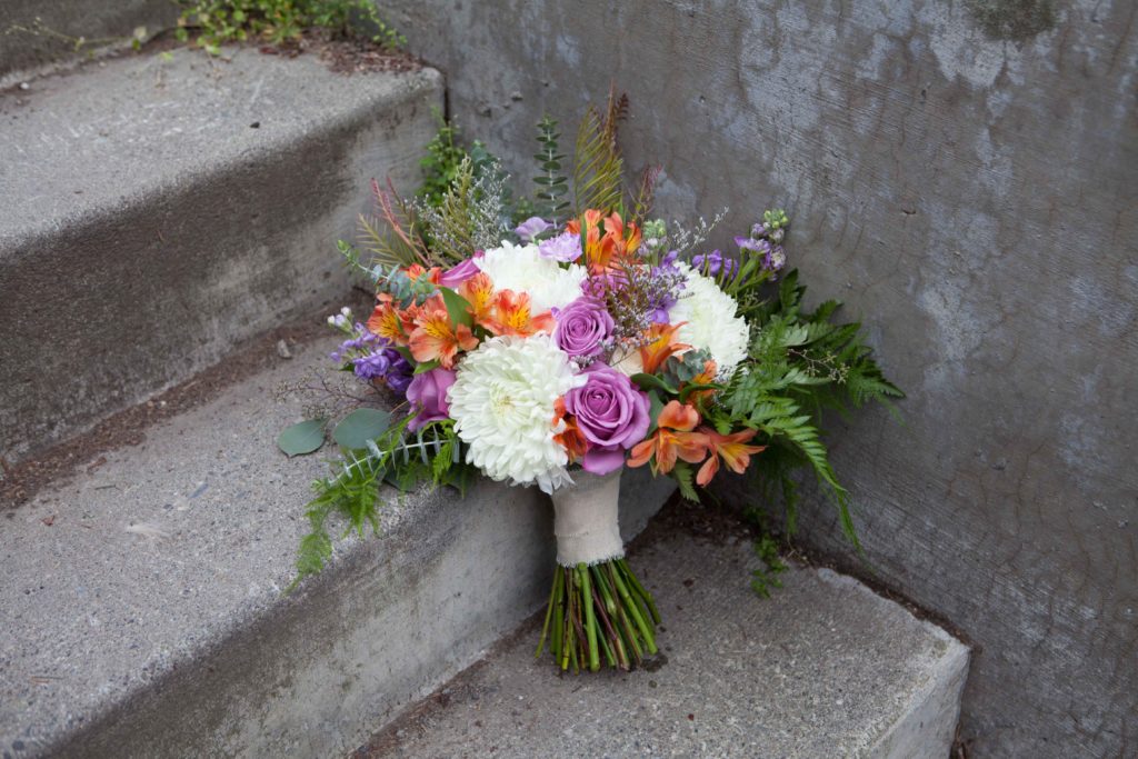 Wedding flowers by Anchorage florist Natasha Price of Paper Peony Alaska